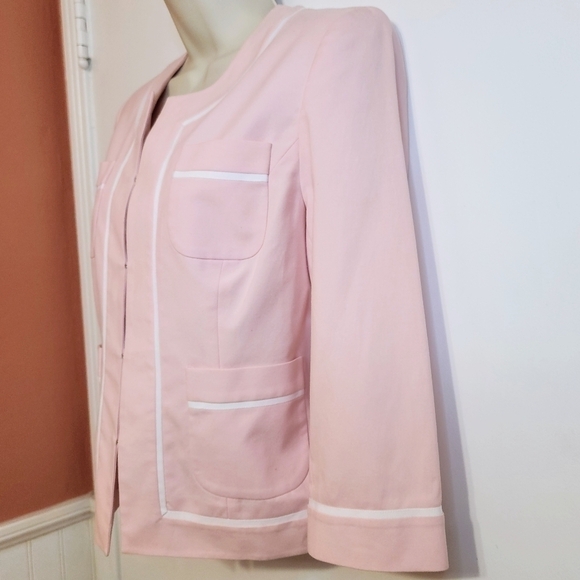 INC International Concepts Hook and Eye Jacket Pink Size 4 - Picture 5 of 12
